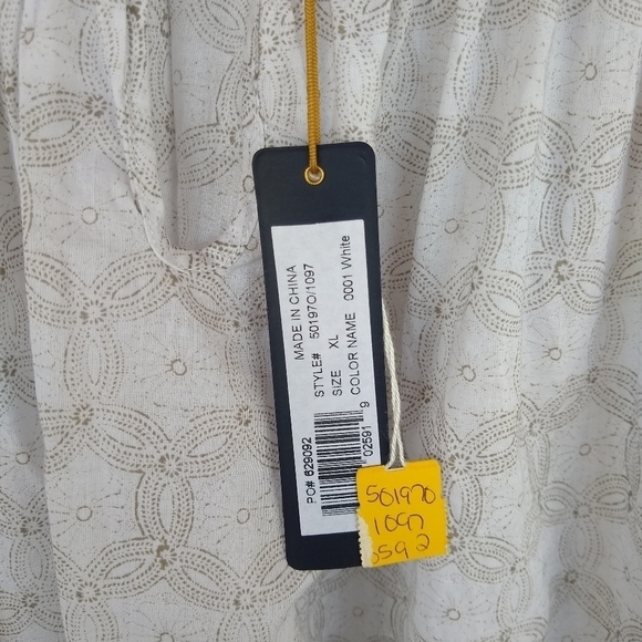 SALE 🛍️  NWT TRIBAL DENIME Long sleeve Peasant top Womens size XL - Picture 10 of 12